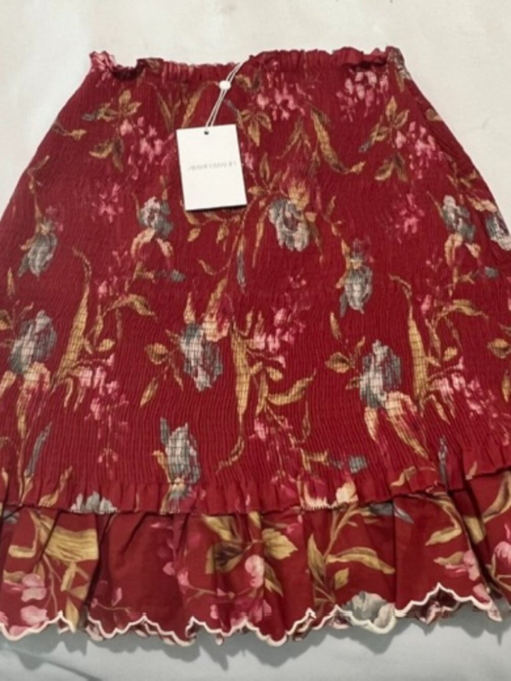Zimmermann Washed Ikat Shirred Skirt – Size 1 – NWT